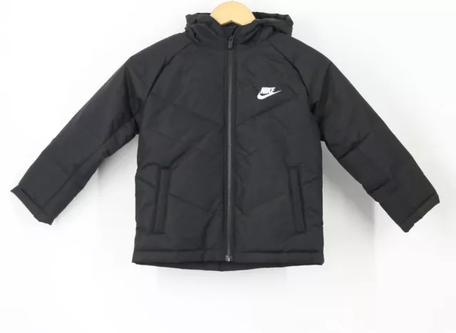 Nike Synthetic Fill Puffer Jacket Younger Childrens Black Padded Coat Rrp £75 Kl