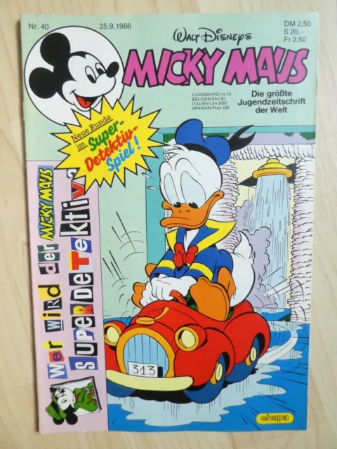 Walt Disneys Micky Maus Heft Nr. 40 vom 25.9.1986