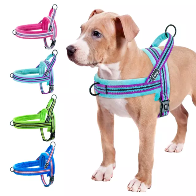 Reflective Dog Harness Pet No Pull Strap Vest Front Leading Walking Harness XS-L