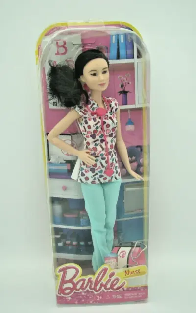 Barbie Career You Can Be NURSE Doll Asian Ethnic Scrubs Stethoscope Rare NEW DMG