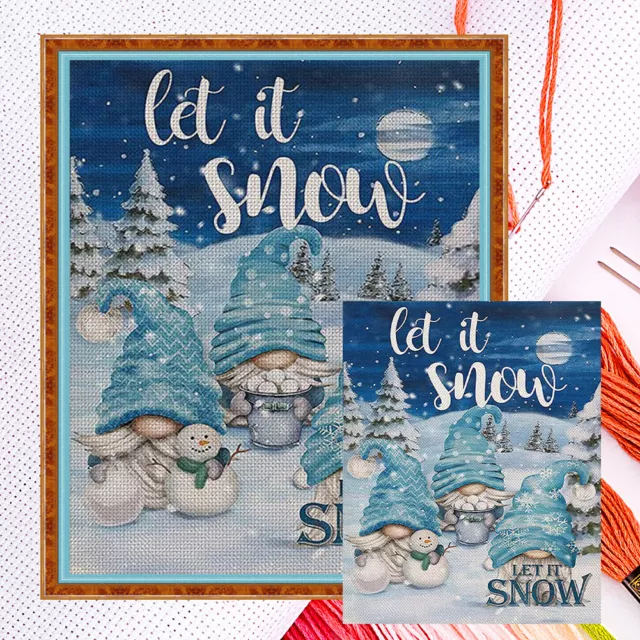 Christmas Goblin Full Cross Stitch 11CT Cotton Thread DIY Counted Embroidery Kit