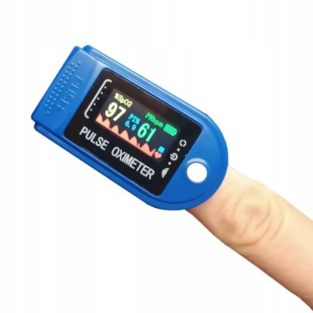 Finger Pulsoximeter Sauerstoff Puls Blut Messgerät XY-010 Oximeter - 3 x Farben