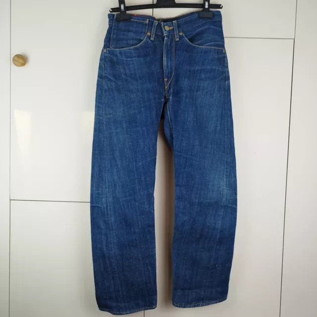 Jeans Levi's RED Engineered Twisted Arc 2000 anni W28 L27 lavaggio scuro rari effetto invecchiato