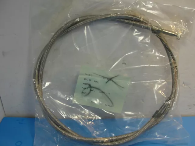 New Harley Davidson Sportster # 38619-57 Braided Steel Clutch Cable 6" Extended.