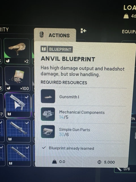 ARC RAIDERS ANVIL Blueprint $10.99 - PicClick CA