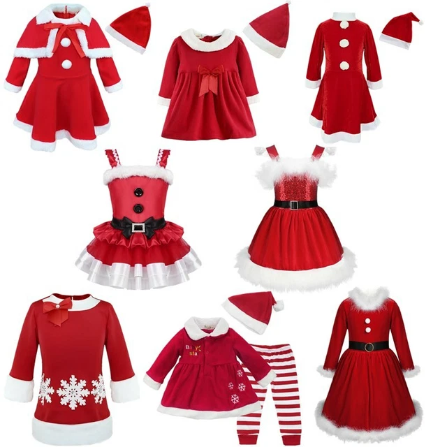 Tutù di Natale bambine Babbo Natale abito elegante abiti abiti di Natale