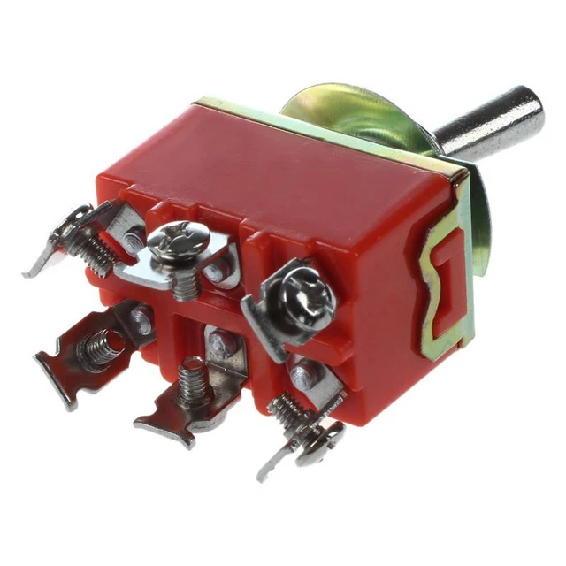 AC 250V 15A Interruttore di attivazione lancio polo singolo 3 vie on-off-on arancioneS8V7