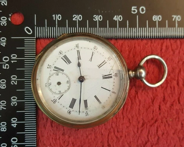 Pocket Watch Halbmond & Reichskrone Hallmarked Swiss C, 800 Silver Antique