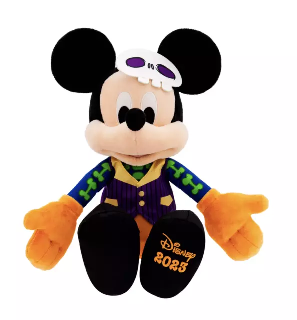 Disney 2023 Halloween Mickey Scheletro Fosforescenti Peluche Nuovo con Etichetta