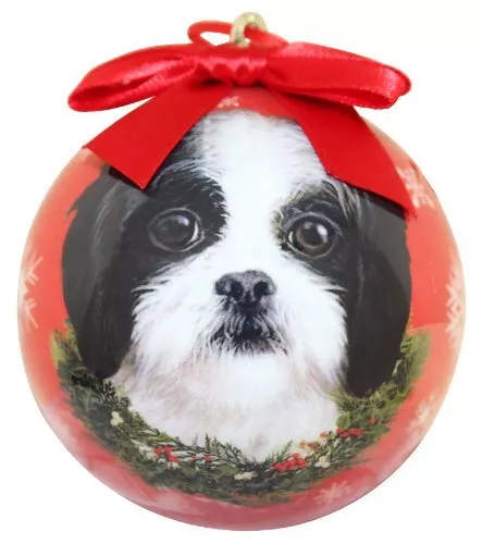 Shih Tzu Christmas Ornament Shatter Proof Ball Easy To Personalize