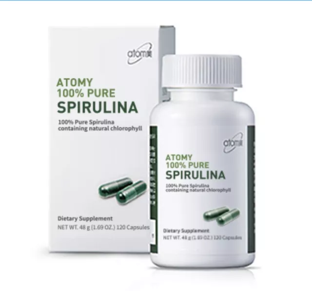 Atomy 100% Pure Spirulina containing natural chlorophyll 400mg X120 Capsules