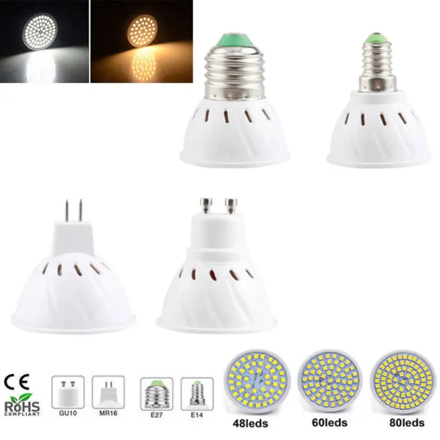 E27 E14 Gu10 MR16 LED COB Bulb 5W8W10W Blanc Froid Chaud Ampoule Spot Light 220v