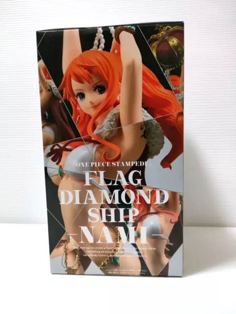 One Piece NAMI Stampede Flag Diamond Ship Figure 9.84in Banpresto Prize Japan