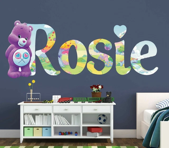 Care Bears Custom Vinyl Lettering Stickers Wall Decals Name Art Decor VICK82