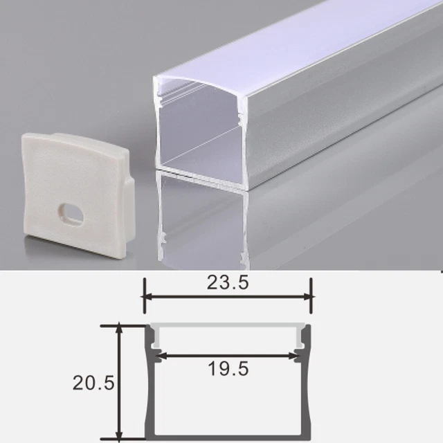 2M 2406 PROFIL ALUMINIUM BARRE RIGIDE PLATE MINCE 24x6mm POUR BANDES
