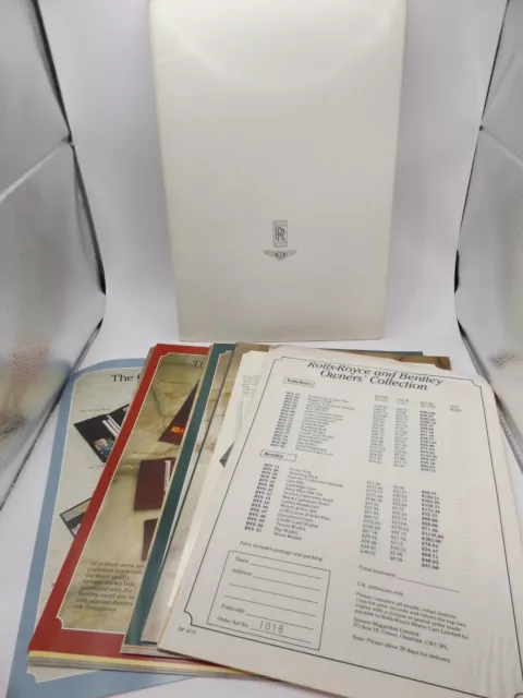 Rolls Royce Bentley Owners Collection Folder With Inserts & Order Form