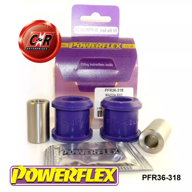 Powerflex Rr Toe Adjuster Outer Bushes For Mazda RX-7 Gen 3 & 4 92-02 PFR36-318