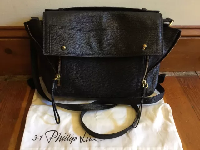 3.1 Phillip Lim Black Leather Pashli Messenger Bag