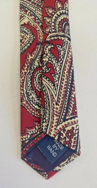 POLO RALPH LAUREN Vintage Red Paisley 100% Silk Tie Made by Hand $24.95 ...