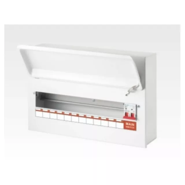 Live 22 Way Metal Clad Consumer Unit c/w 100A Man Switch (20 usable ways)