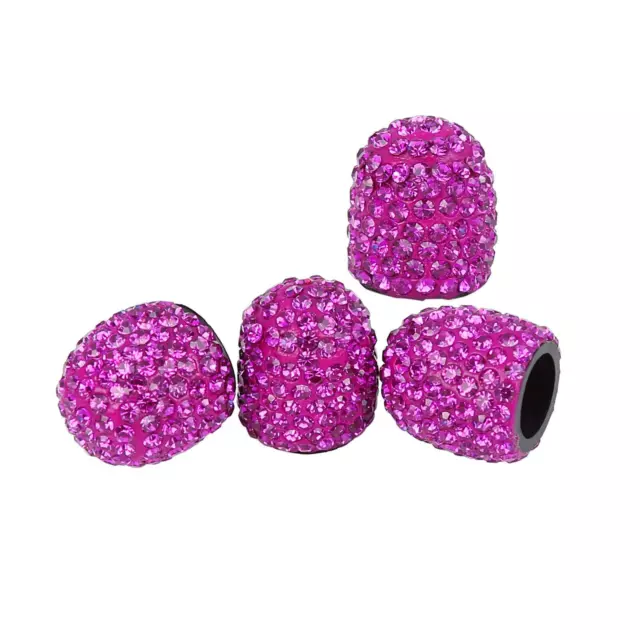 4PCS Vanne Tige Capuchons Faux Cristal Bling Voiture Pneu Vanne Capuchons Violet