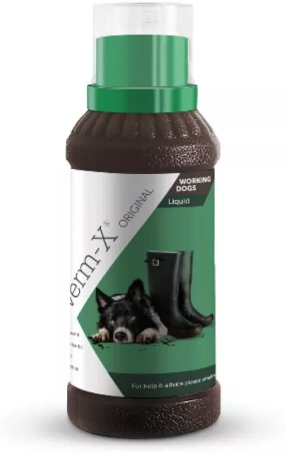VermX Líquido para Perros 250ml, 100% Natural Intestinal Higiene