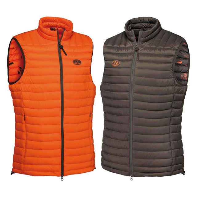Gilet De Chasse Réversible Club Interchasse - Camouflage Traque Et Fluo - Janus