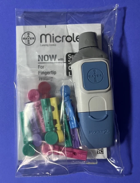 Microlet2 Lancing Device de Bayer Azul/Blanco Empresa de Trabajo Portalanceta - 1 ea.