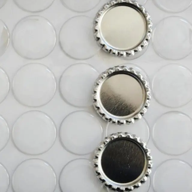 100 Pieces 1''  PVC Adhesive Circles Bottle Cap Stickers