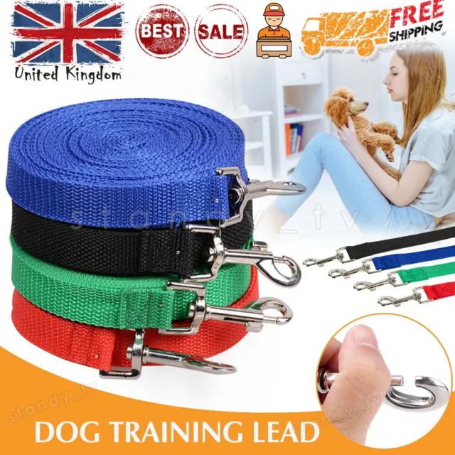 Pet Dog Training Lead Puppy Leash 1.5M 3M 10M 15M 20M 30M Long Line Strong Rope