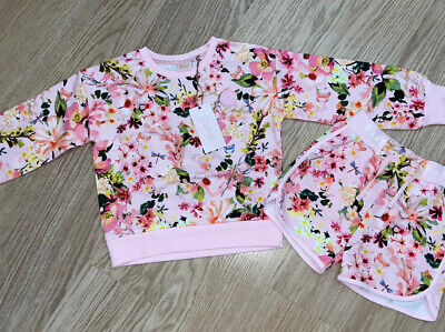 Ted Baker girl rrp£36 4-5 years BNWT sweatshirt and shorts 2 pieces set