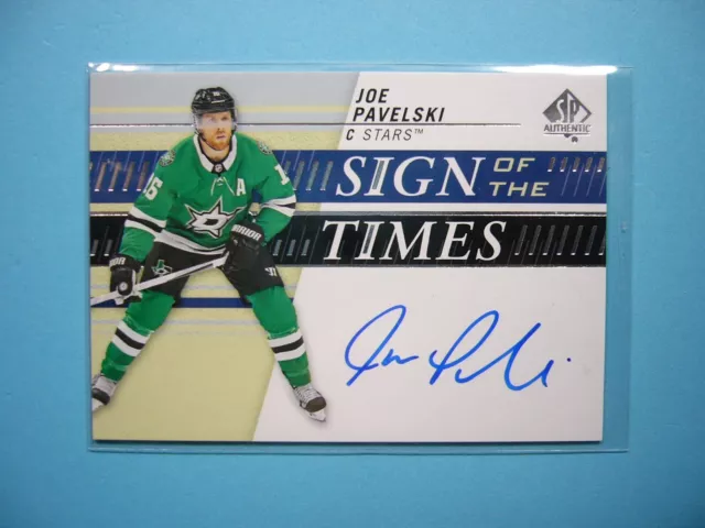 2019/20 Upper Deck Sp Sign Of The Times Card Sott-Jp Joe Pavelski Auto Autograph