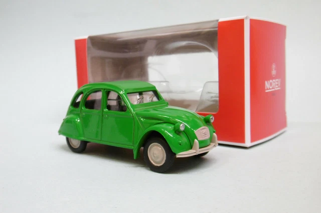 Miniature Norev Citroën 2CV Verte 1/54 - Échelle 1:55, Métal, Neuf, Modèle 1989 - Deudeuche Collection