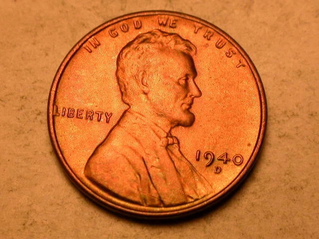 1940-D  Ch/Gem BU Uncirculated Red to Red Brown  Lincoln Wheat Penny Cent  #4