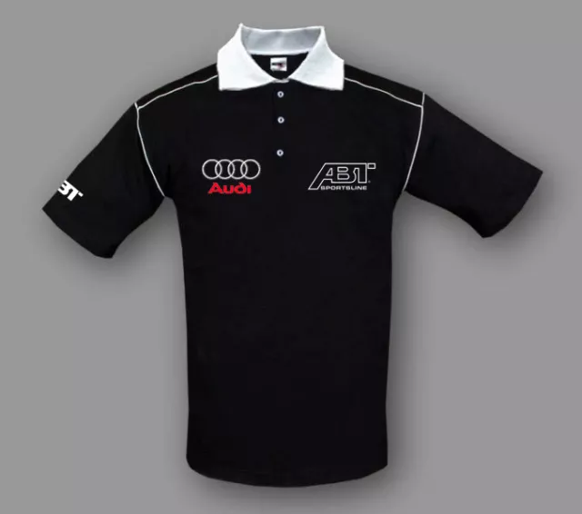 Mens Audi ABT Sport Racing Polo Shirt T-Shirt Apparel Embroidered