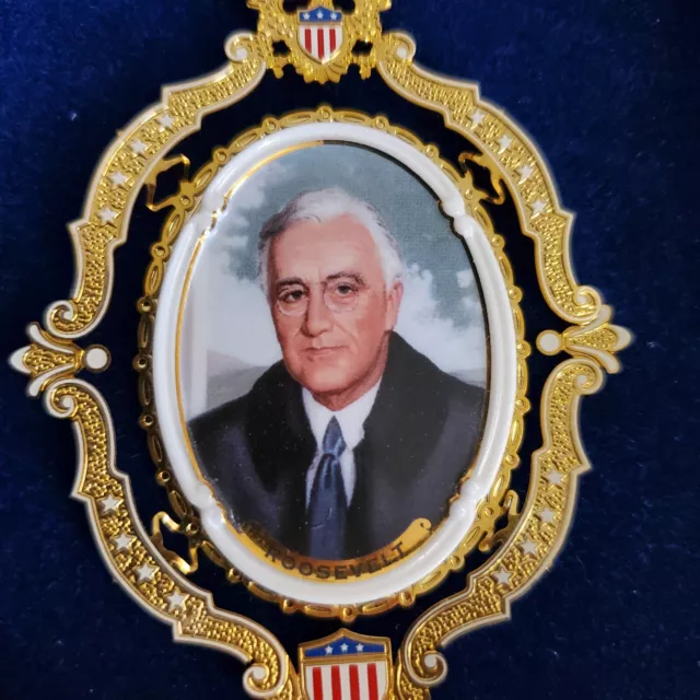 The American Presidents Ornament Collection Franklin D. Roosevelt 24K Gold