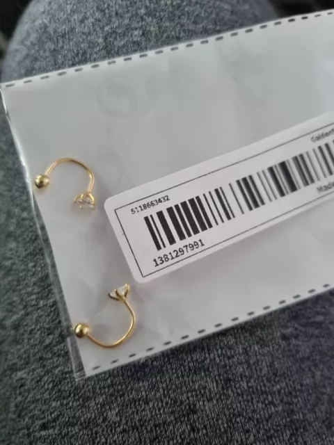 golden earrings Stud Diamanté