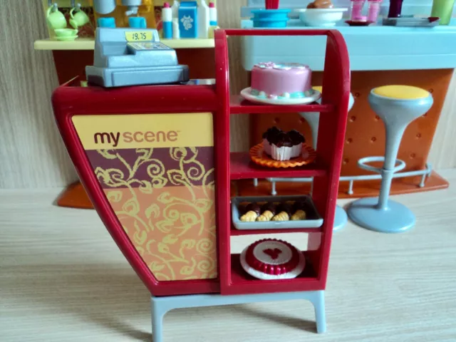 Barbie MY SCENE " Daily Dish Cafe " Play Set with A Large Bundle of Accessories 3