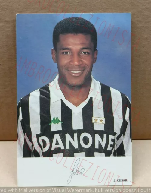 Cartolina Giocatore Juventus Anni '90 - Julio Cesar con Autografo (stampato)
