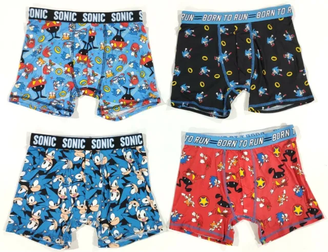 Boys Kids 3 Pack Sonic the Hedgehog Cotton Briefs Knickers Underwear Pants  4-9y