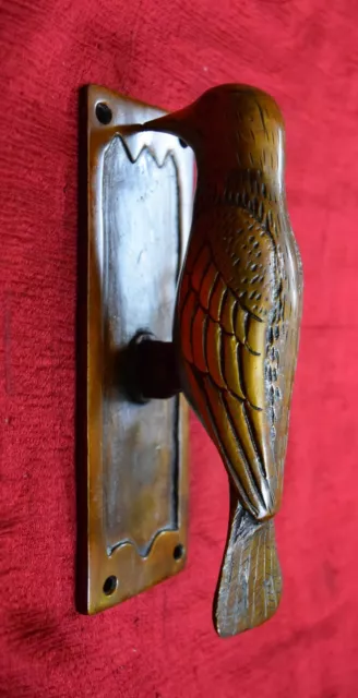 Anello campana per porta in ottone uccellino design passero fatta a mano RU77