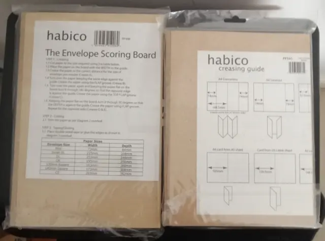 Guía de arrugas Habico y tablero de puntuación sobre - perfecto para manualidades de papel sellado