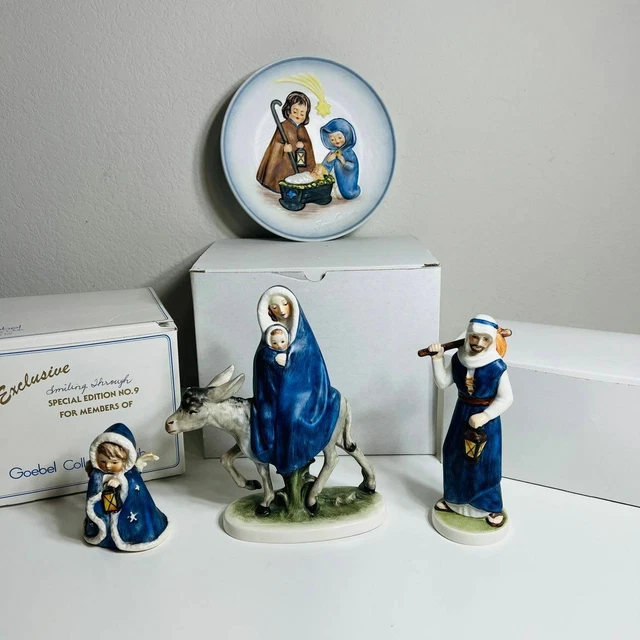 GOEBEL NATIVITY HOLY Family Flight into Egypt Figurines Vintage germany