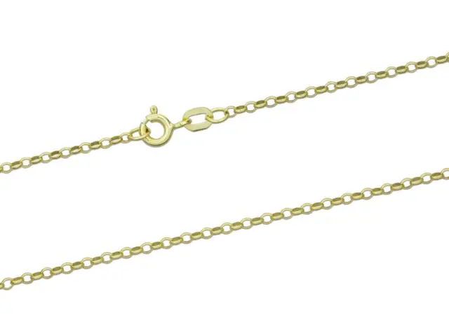 9ct Yellow Solid Gold Belcher Jewellery Chain 16-20" Necklace