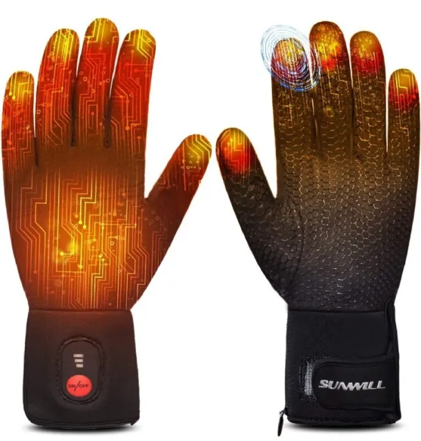 Heated Glove Liners for Men Women,Rechargeable Electric Battery Heating Riding