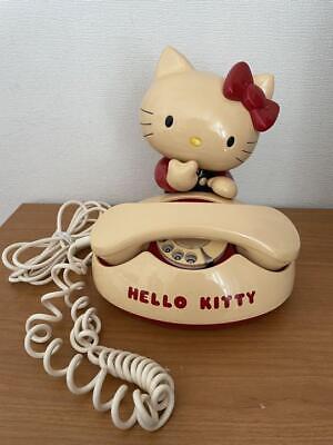 Hello Kitty Showa retro dial type landline telephone operation unconfirmed