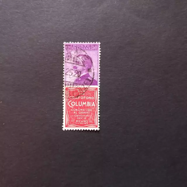 Italia Regno 1924/25 F.llo Pubblicitario - 50 Cent. - Columbia, Usato