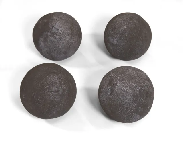 Grand Canyon 6” Hand Molded Ceramic Fiber Cannon Ball 4 PC Set - Dark Grey