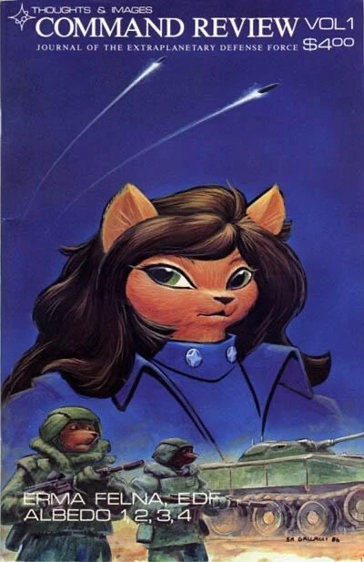 COMMAND REVIEW #1 F, Albedo, Thoughts and Images Comics 1986 Stock Image