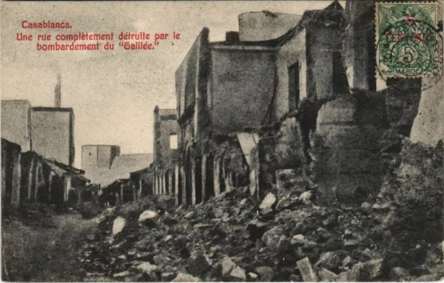 CPA AK MAROC CASABLANCA a Street Completely Destroyed (10011)